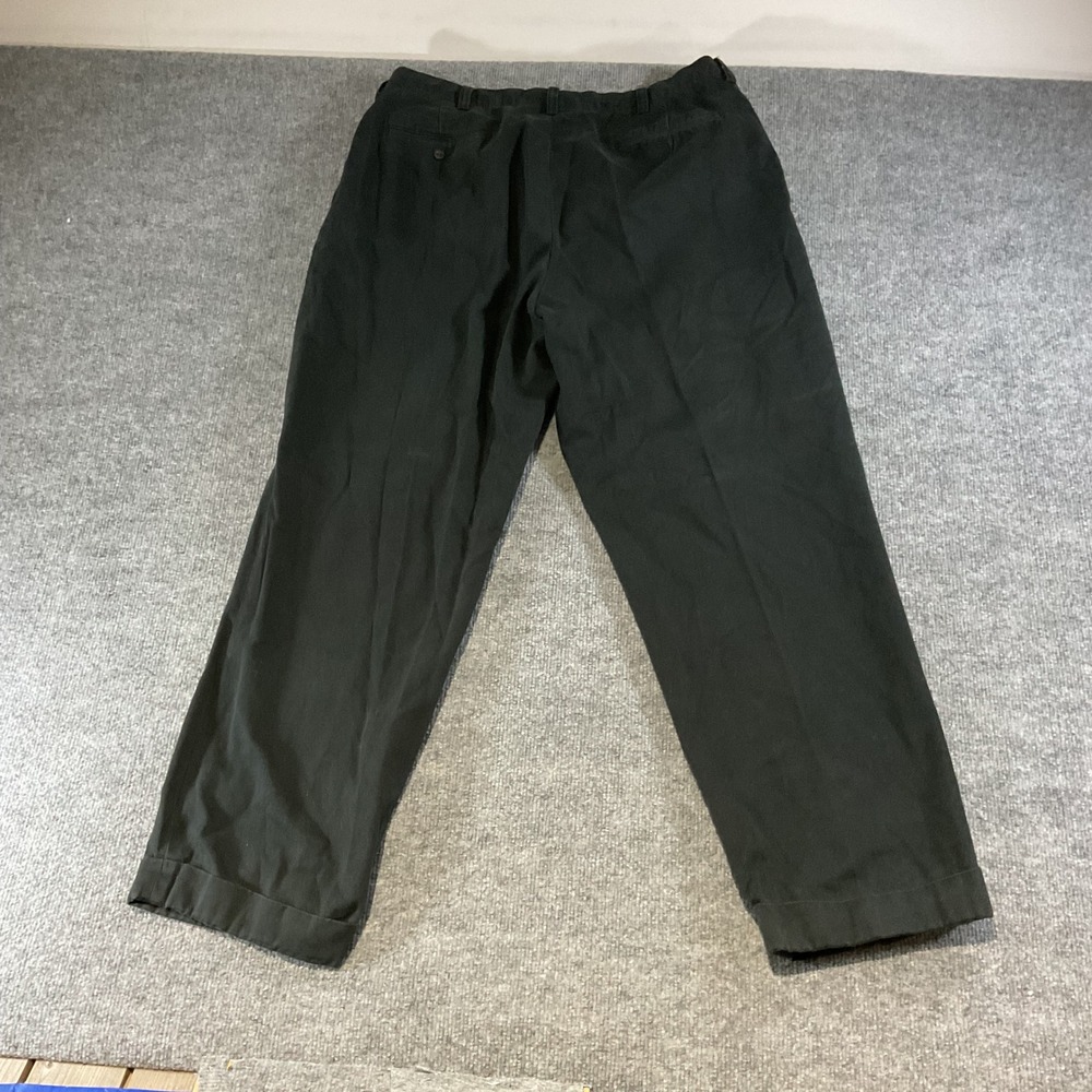 Polo Ralph Lauren Andrew Pant Mens 36x30 Black Pleated Cuffed Chino Trousers